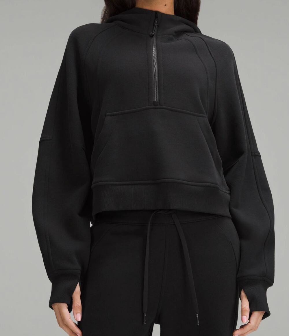 Lululemon Scuba Oversized 1/2 Zip Hoodie Black Size M/L